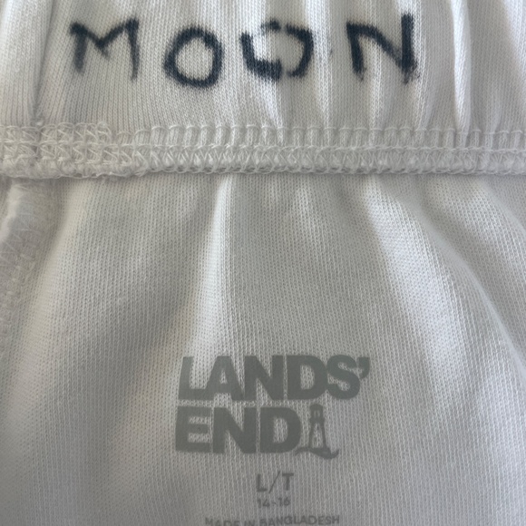 Lands End Womens Pants L Large TALL Sport Knit Straight Leg High Waist White - Picture 7 of 7